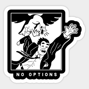 Art of a meme, Peace Was Never An Option in white ink Sticker